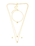 Collar, Aretes y Pulsera Estrella mini