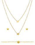 Collar, Aretes y Pulsera Estrella mini