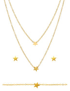 Collar, Aretes y Pulsera Estrella mini
