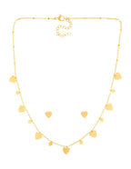 Collar y Aretes Corazones Lisos