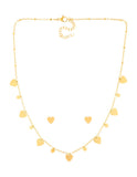 Collar y Aretes Corazones Lisos