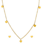 Collar y Aretes Corazoncitos