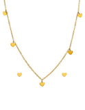 Collar y Aretes Corazoncitos