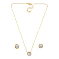 Collar y Aretes Perlita Blanca