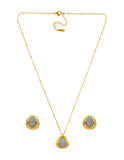 Collar y Aretes Cuarzo Azul