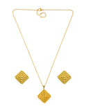 Collar y Aretes Cuadro Con Textura