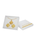 Collar y Aretes Cuadro Con Textura