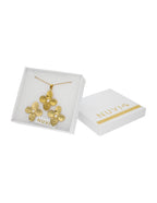 Collar y Aretes Flor Con Perla