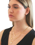 Collar y Aretes Circulo Grande con cristales