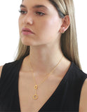 Collar y Aretes Circulos Ajustable