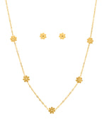 Collar y Aretes 5 Flores mini