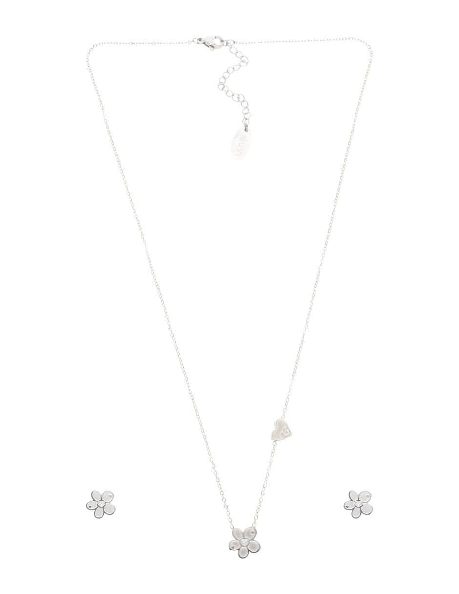 Collar y Aretes NUVI Flor