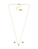 Collar y Aretes NUVI Cristal Blanco