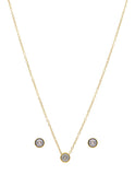Collar y Aretes NUVI Cristal Blanco