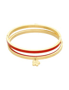 Set 2 Pulseras NUVI Esmalte Rojo