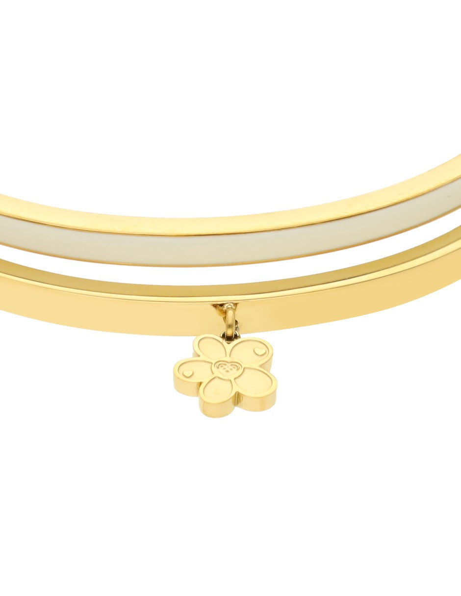 Set 2 Pulseras NUVI Esmalte Beige