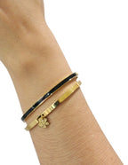 Set 2 Pulseras NUVI Esmalte Negro