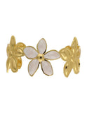 Pulsera Esmalte Beige y Dorado