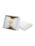 Pulsera Esmalte Beige y Dorado