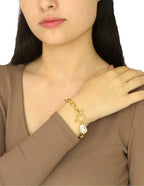 Pulsera Cadenita Dorado Perla
