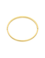 Brazalete Delgada Rombos Grabado Dorado