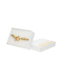 Damas Tendencia Pulsera Acero Inoxidable 2 Cadenas Dorado