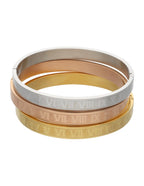 Brazalete Fin de semana Acero Inoxidable Gruesa Numeros Romanos Tricolor