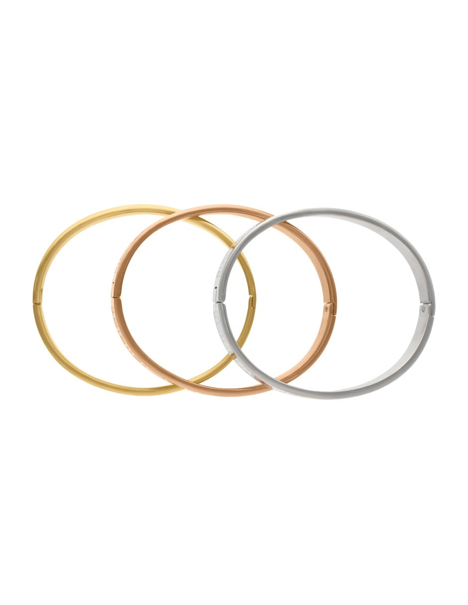 Brazalete Fin de semana Acero Inoxidable Gruesa Numeros Romanos Tricolor