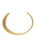 Brazalete Grueso Acero Inoxidable Wavy Dorado