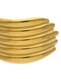 Brazalete Grueso Acero Inoxidable Wavy Dorado