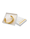 Brazalete Grueso Acero Inoxidable Wavy Dorado