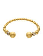 Brazalete Acero Inoxidable Esferas Bola Dorado