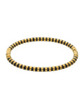 Brazalete Chapa Intercalado Negro Dorado