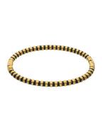 Brazalete Chapa Intercalado Negro Dorado