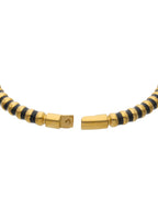 Brazalete Chapa Intercalado Negro Dorado