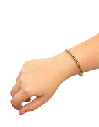 Brazalete Chapa Intercalado Negro Dorado