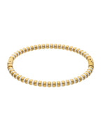 Brazalete Chapa Intercalado Blanco Dorado