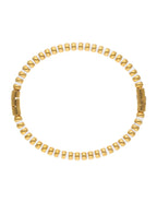Brazalete Chapa Intercalado Blanco Dorado