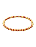 Brazalete Chapa Intercalado Rojo Dorado