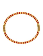Brazalete Chapa Intercalado Rojo Dorado