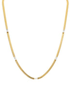 Collar Cadena Plana Detalles de Cristales