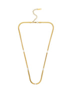 Collar Cadena Plana Detalles de Cristales