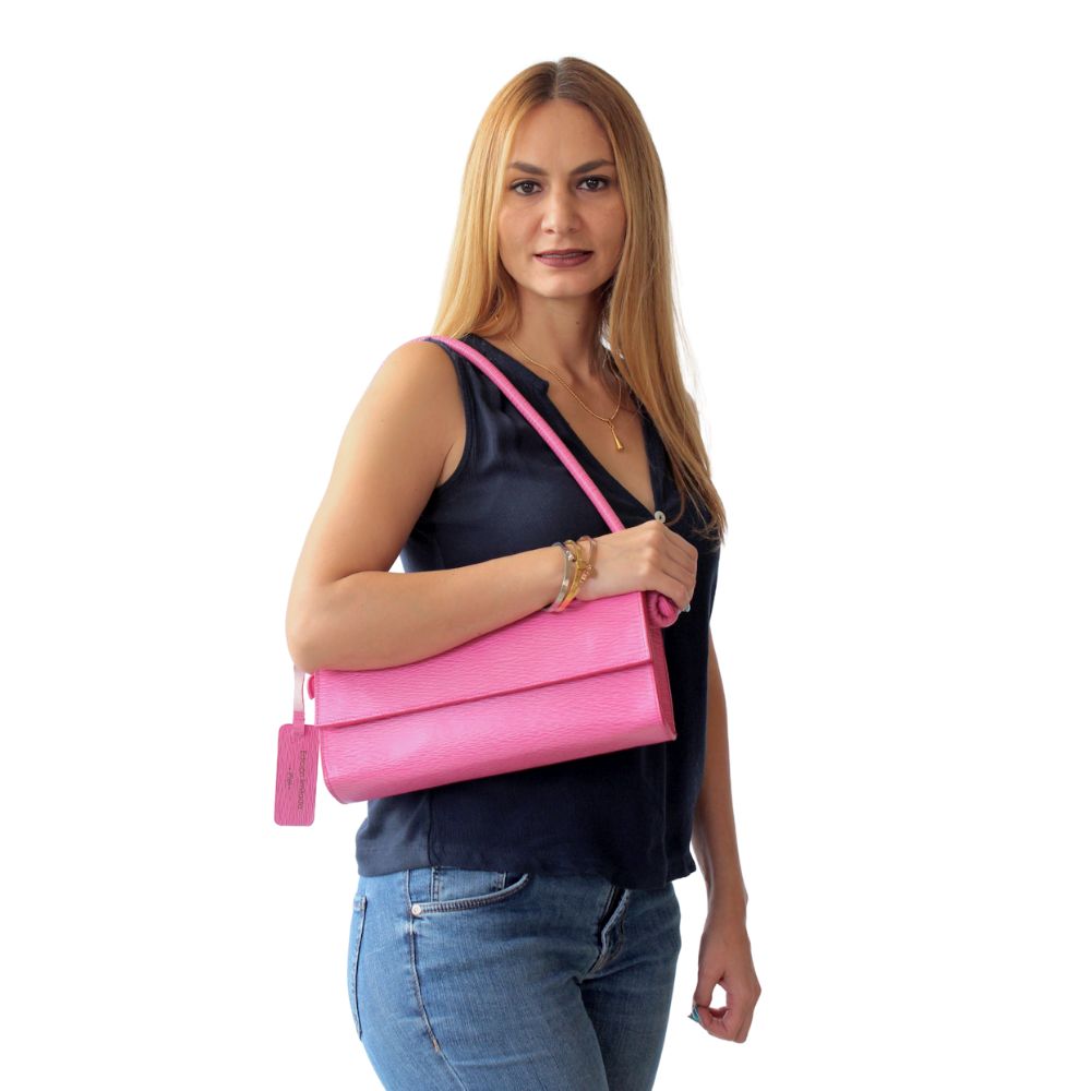 Clutch Dua Mila Colección Regina Piel Rosa