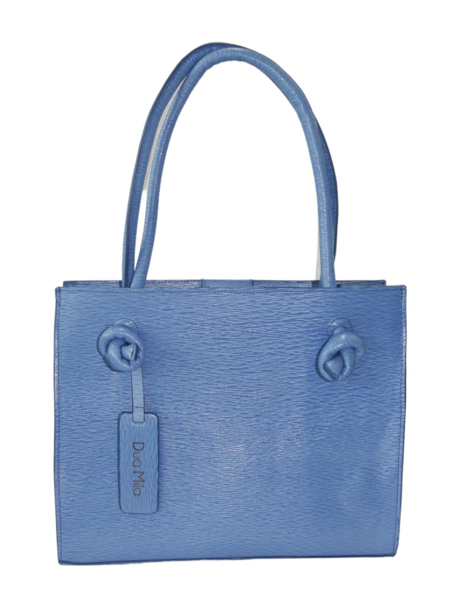 Bolso Dua Mila Colección Pamela Piel Tote Shoulder Azul