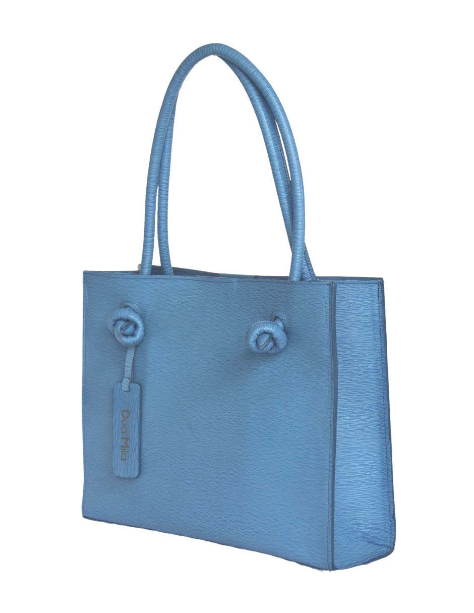 Bolso Dua Mila Colección Pamela Piel Tote Shoulder Azul