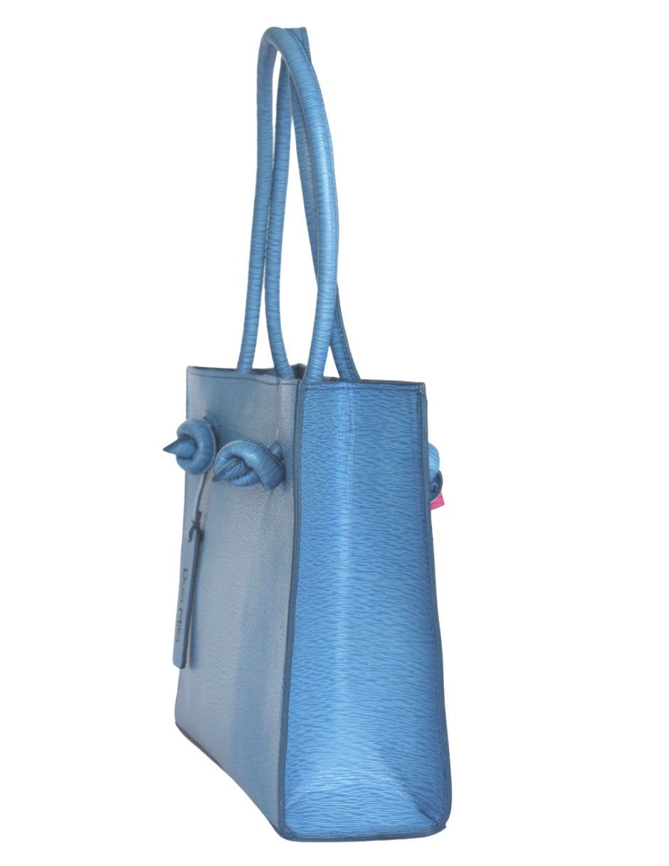 Bolso Dua Mila Colección Pamela Piel Tote Shoulder Azul