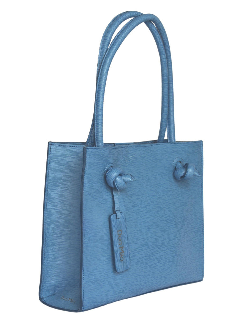 Bolso Dua Mila Colección Pamela Piel Tote Shoulder Azul