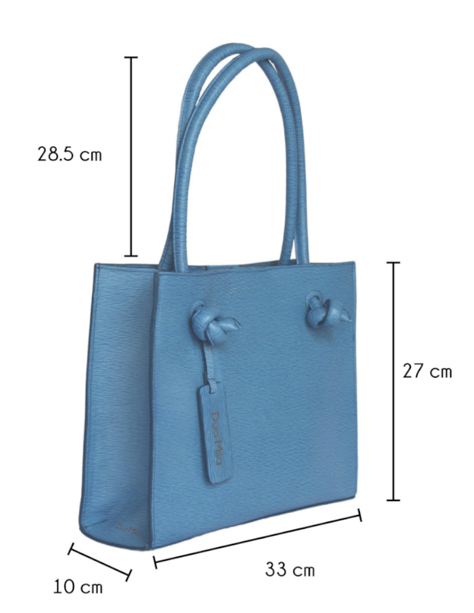 Bolso Dua Mila Colección Pamela Piel Tote Shoulder Azul