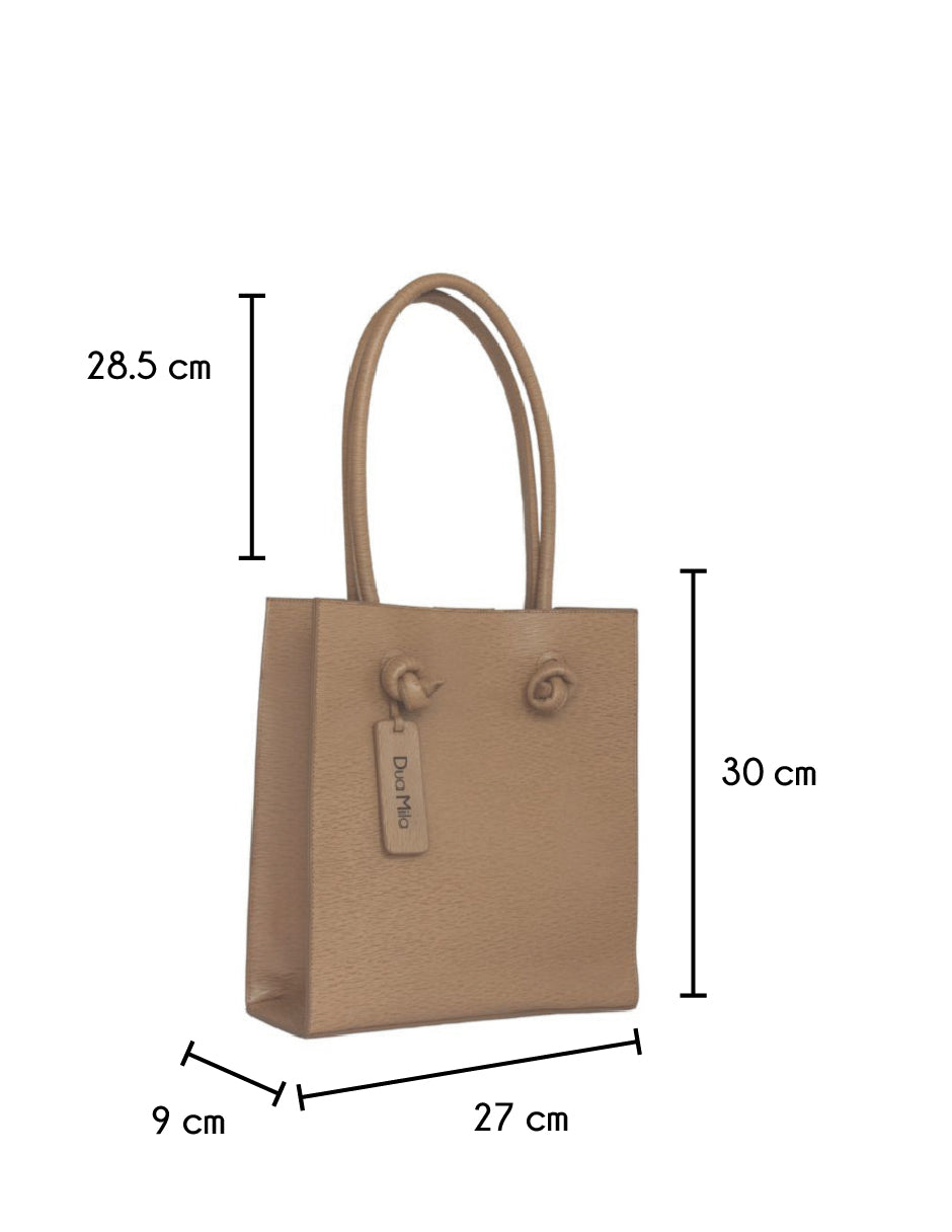 Bolso Dua Mila Colección Valentina Piel Tote Alta Caoba