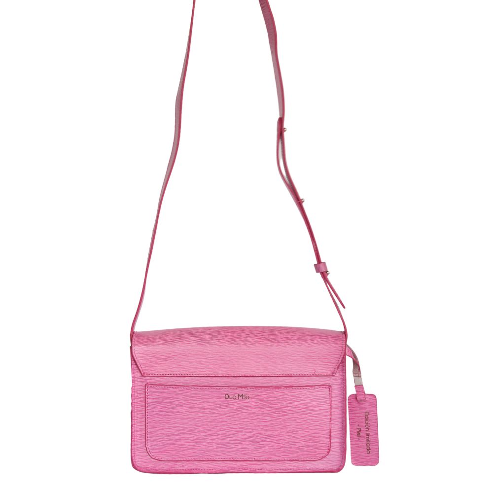 Crossbody Dua Mila Colección Cristina Piel Asa Larga Rosa